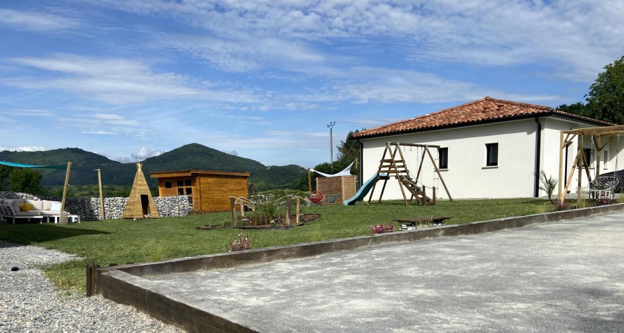 Villa Jacuzzi, Terrain De Petanque Et Aire De Jeux Vue Sur Les Pyrenees Seilhan Exterior foto